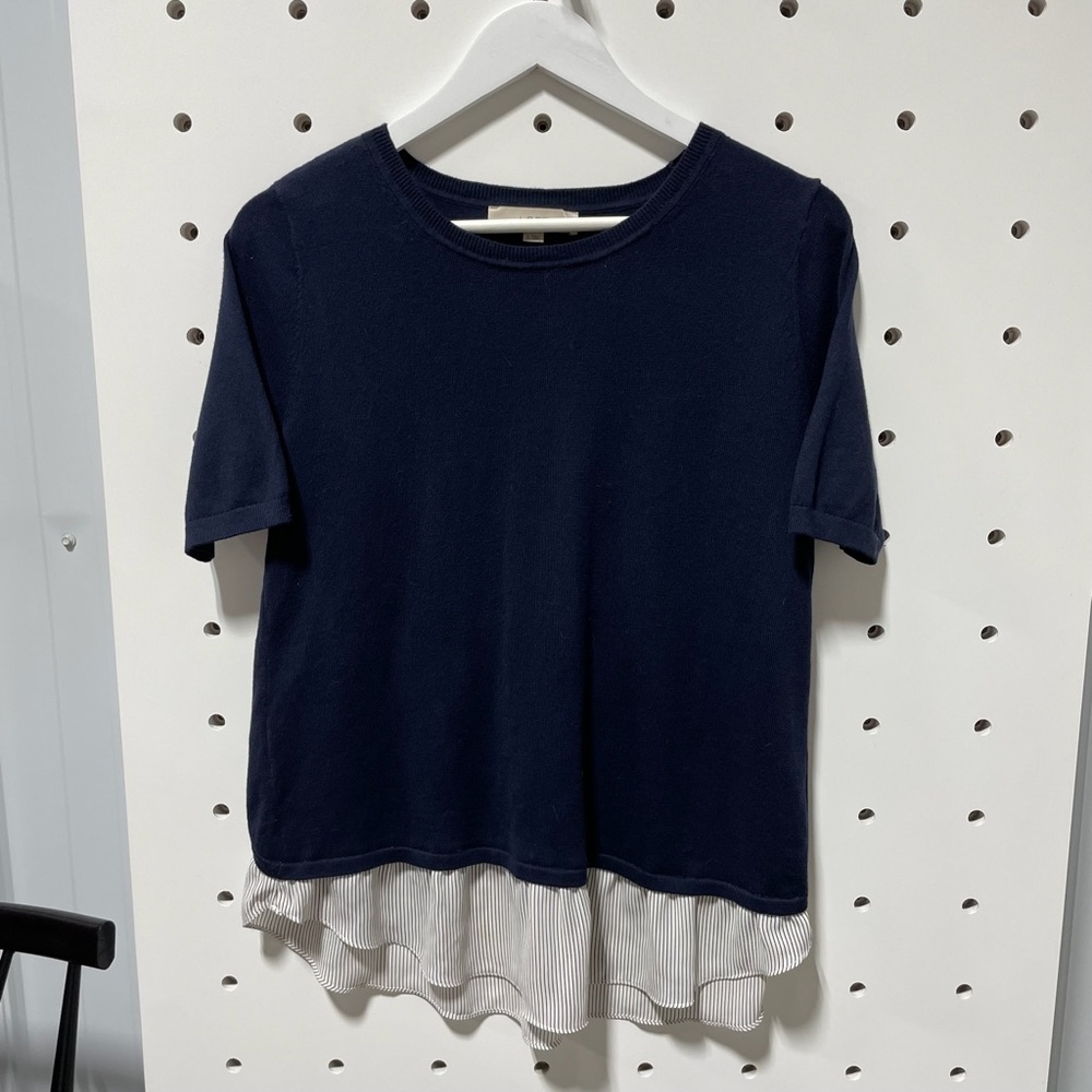Loft short sleeve blouse size small